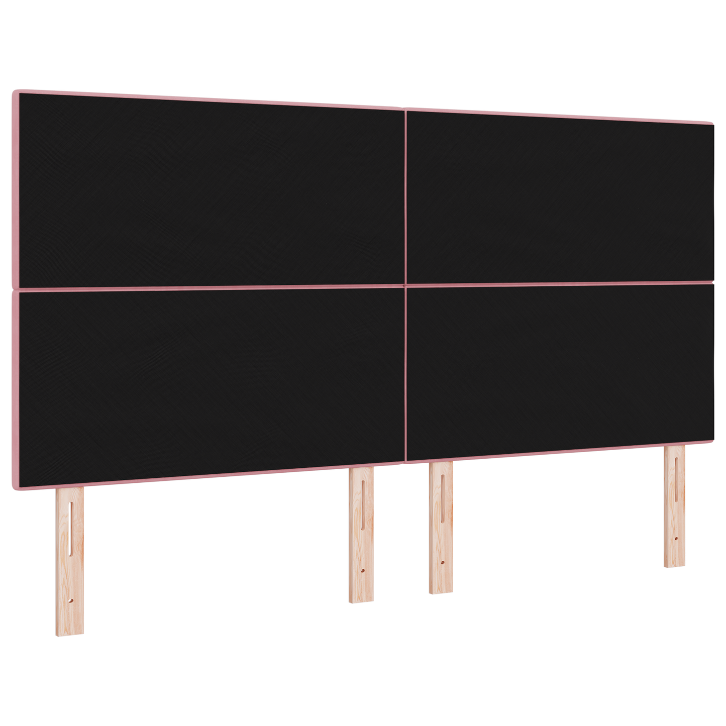 Hovedgærde Knapbetrukket Pink 180 Cm Fløjl
