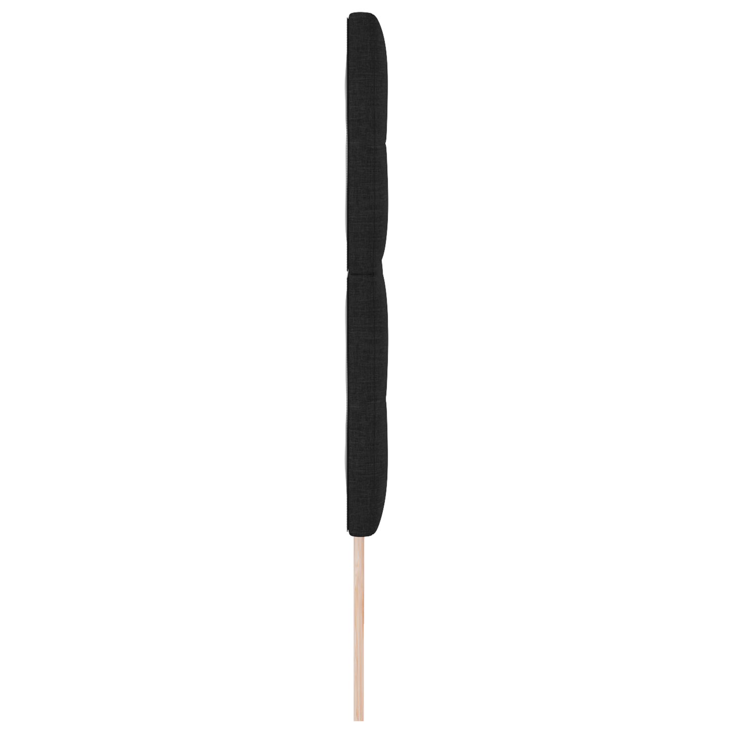 Sengegavl Med Knapper Sort 200 Cm Stof