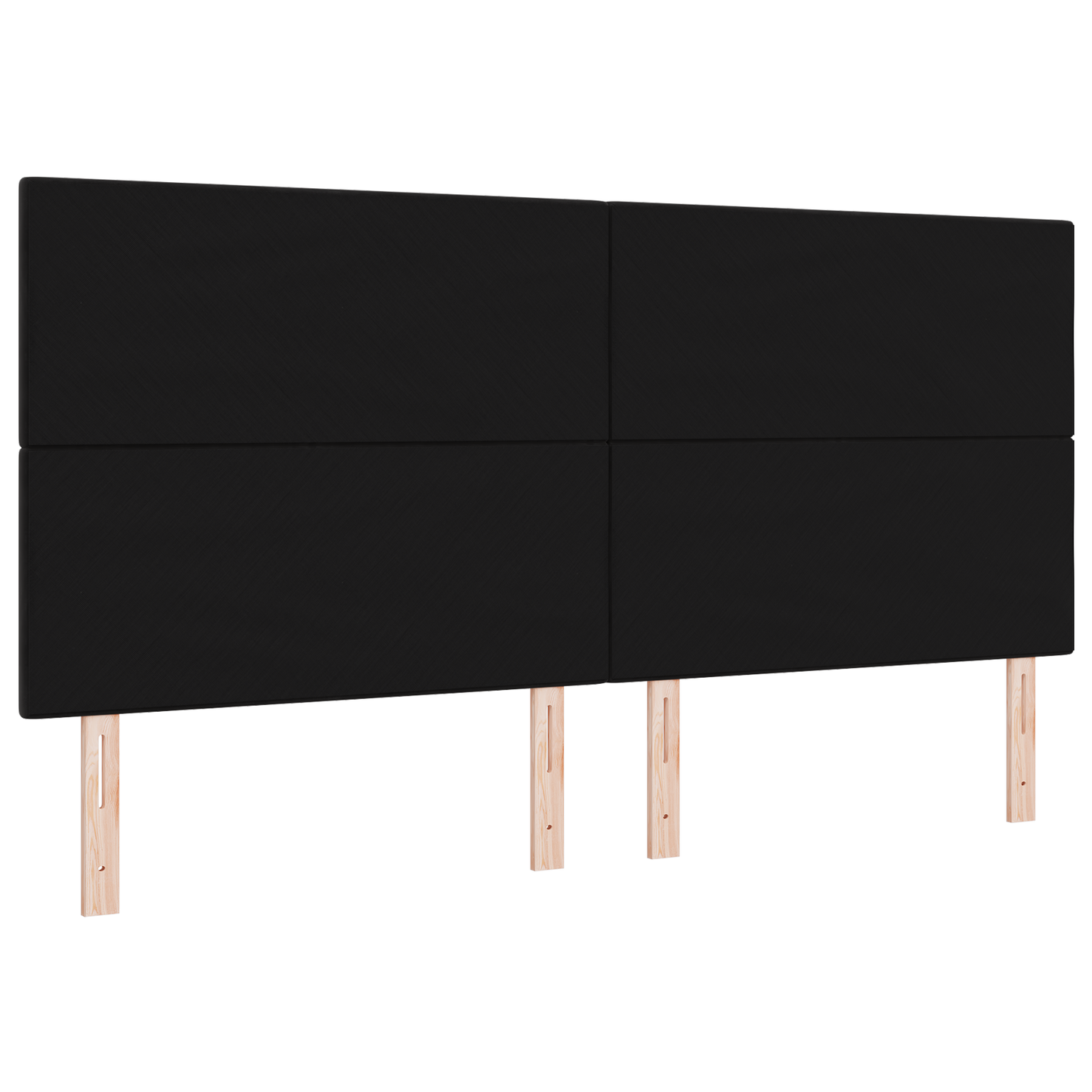Hovedgavl Med Knapper Sort 200 Cm Fløjl