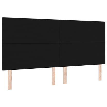 Hovedgavl Med Knapper Sort 200 Cm Fløjl