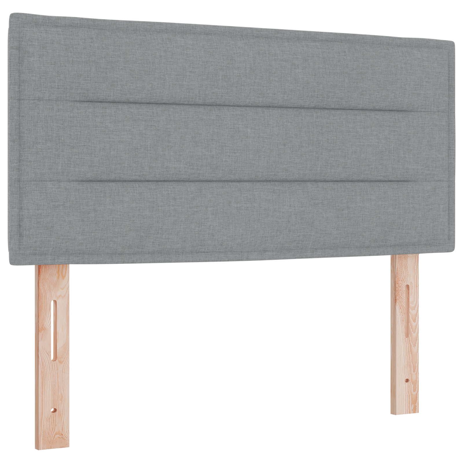 Led Hovedgavl Linjer Design Lys Grå 90 Cm Stof - billede 2