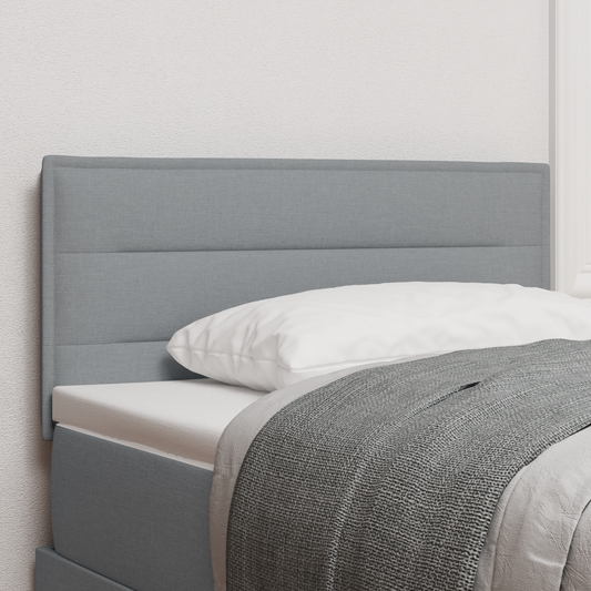 Led Hovedgavl Linjer Design Lys Grå 90 Cm Stof - hovedbillede