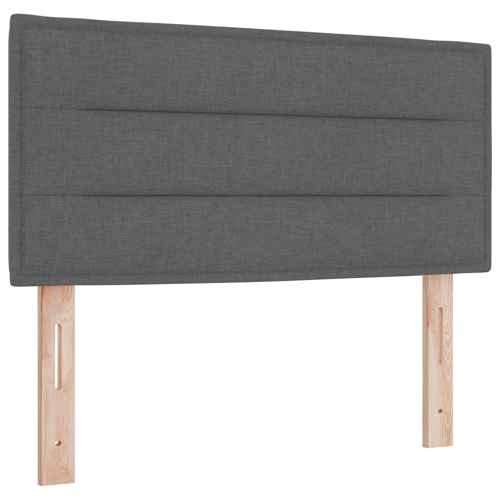 Led Hovedgavl Linjer Design Mørkegrå 90 Cm Stof - billede 2