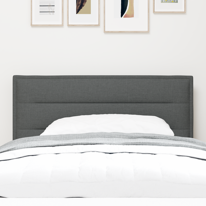 Led Hovedgavl Linjer Design Mørkegrå 90 Cm Stof - billede 4