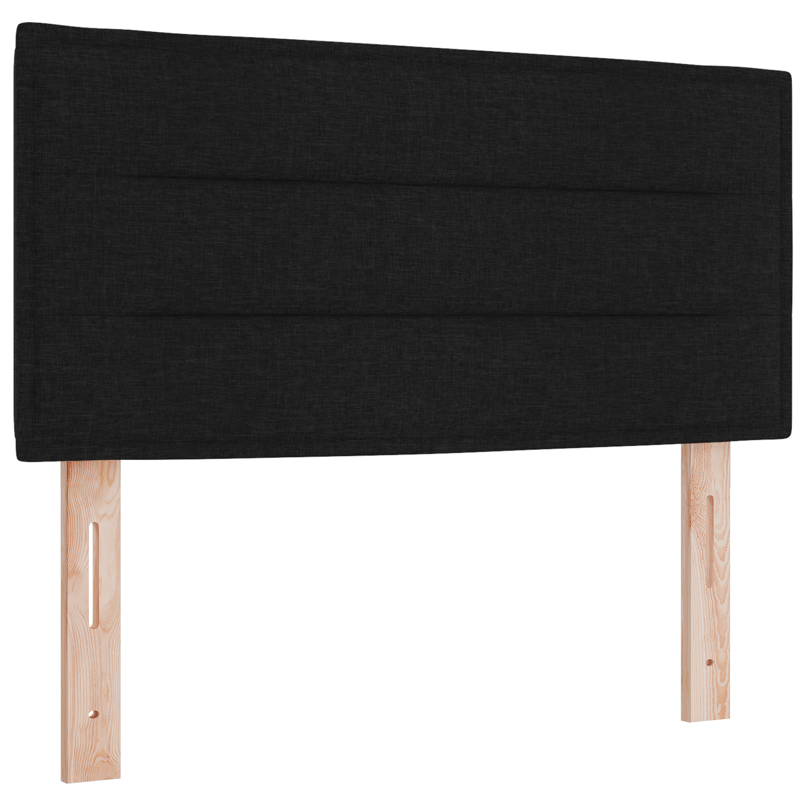 Led Hovedgærde Linjer Design Sort 90 Cm Stof - billede 2