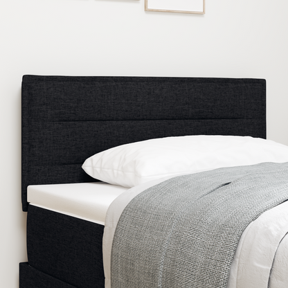Led Hovedgærde Linjer Design Sort 90 Cm Stof - hovedbillede