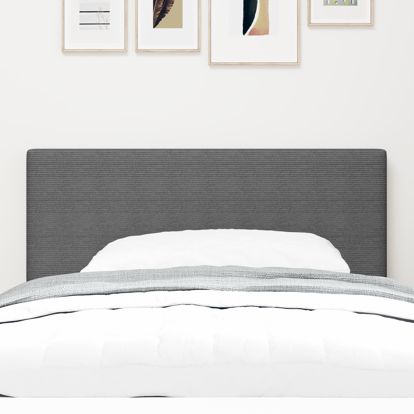 Led Hovedgærde Enkel Design Lysegrå 80 Cm Corduroy Stof