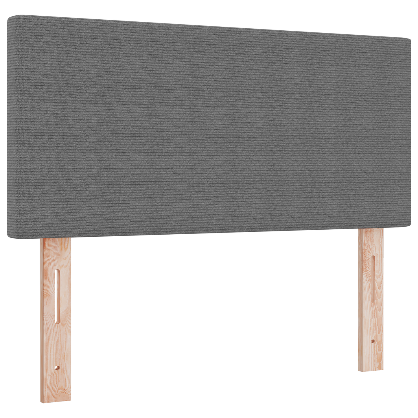 Led Hovedgavl Enkel Design Lys Grå 90 Cm Corduroy Stof - billede 2