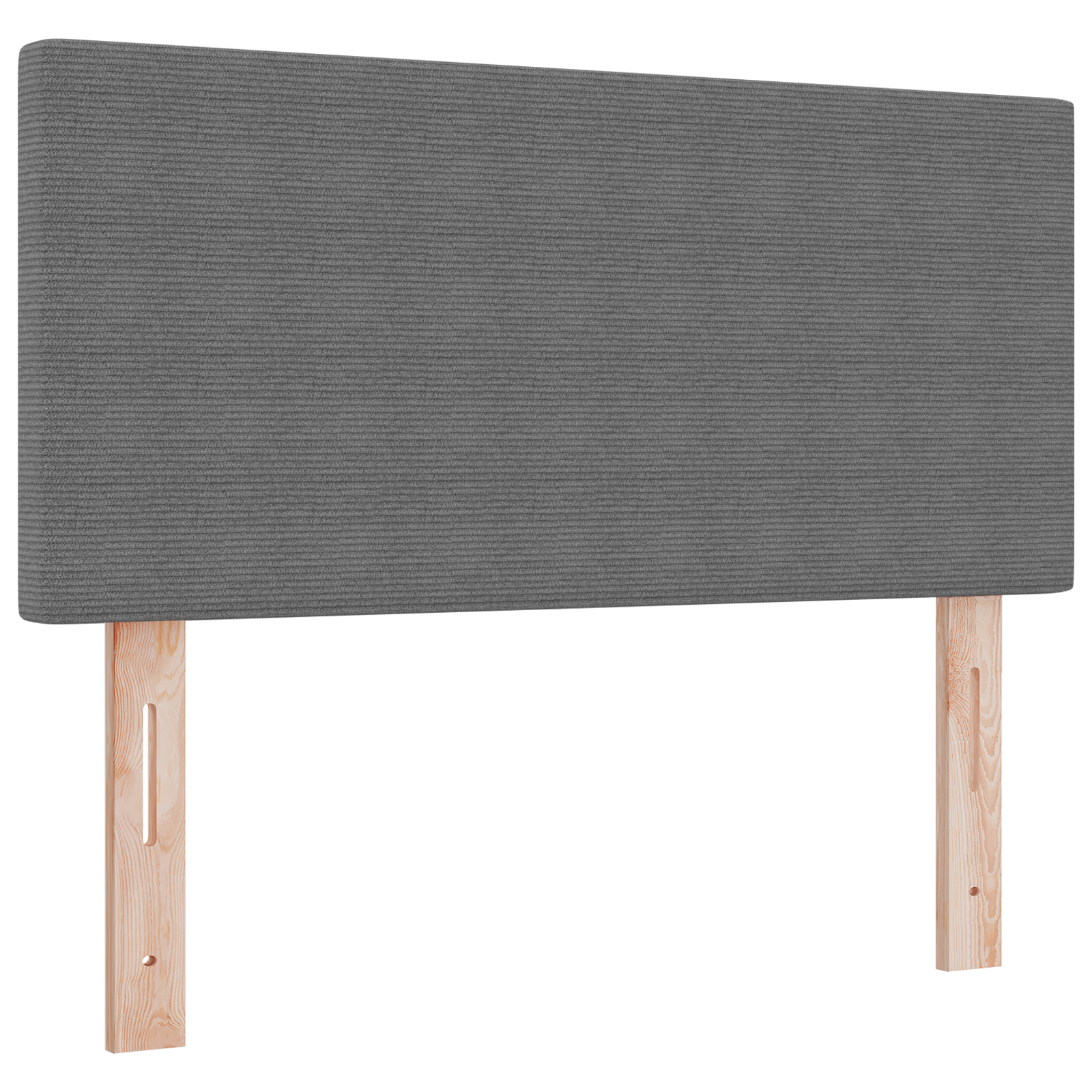 Led Hovedgavl Enkel Design Lys Grå 90 Cm Corduroy Stof - billede 2