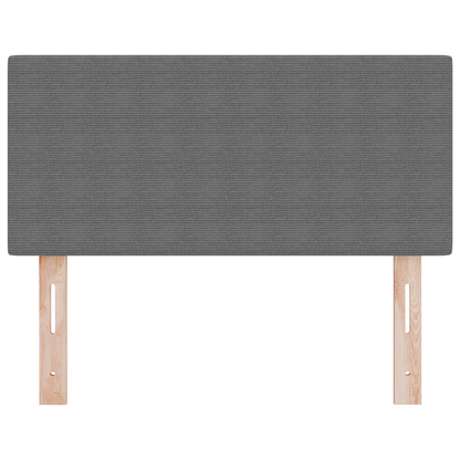 Led Hovedgavl Enkel Design Lys Grå 90 Cm Corduroy Stof - billede 5