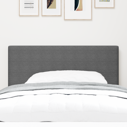 Led Hovedgavl Enkel Design Lys Grå 90 Cm Corduroy Stof - billede 4
