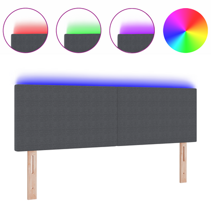 Led Hovedgavl Enkelt Design Mørkegrå 80 Cm Corduroy Stof