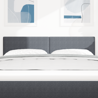 Led Hovedgavl Enkelt Design Mørkegrå 80 Cm Corduroy Stof