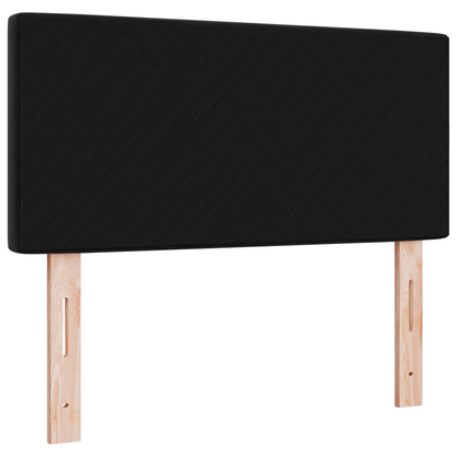 Led Hovedgærde med Krystal Knapper, Pufsort 90 Cm, Velvet - billede 7