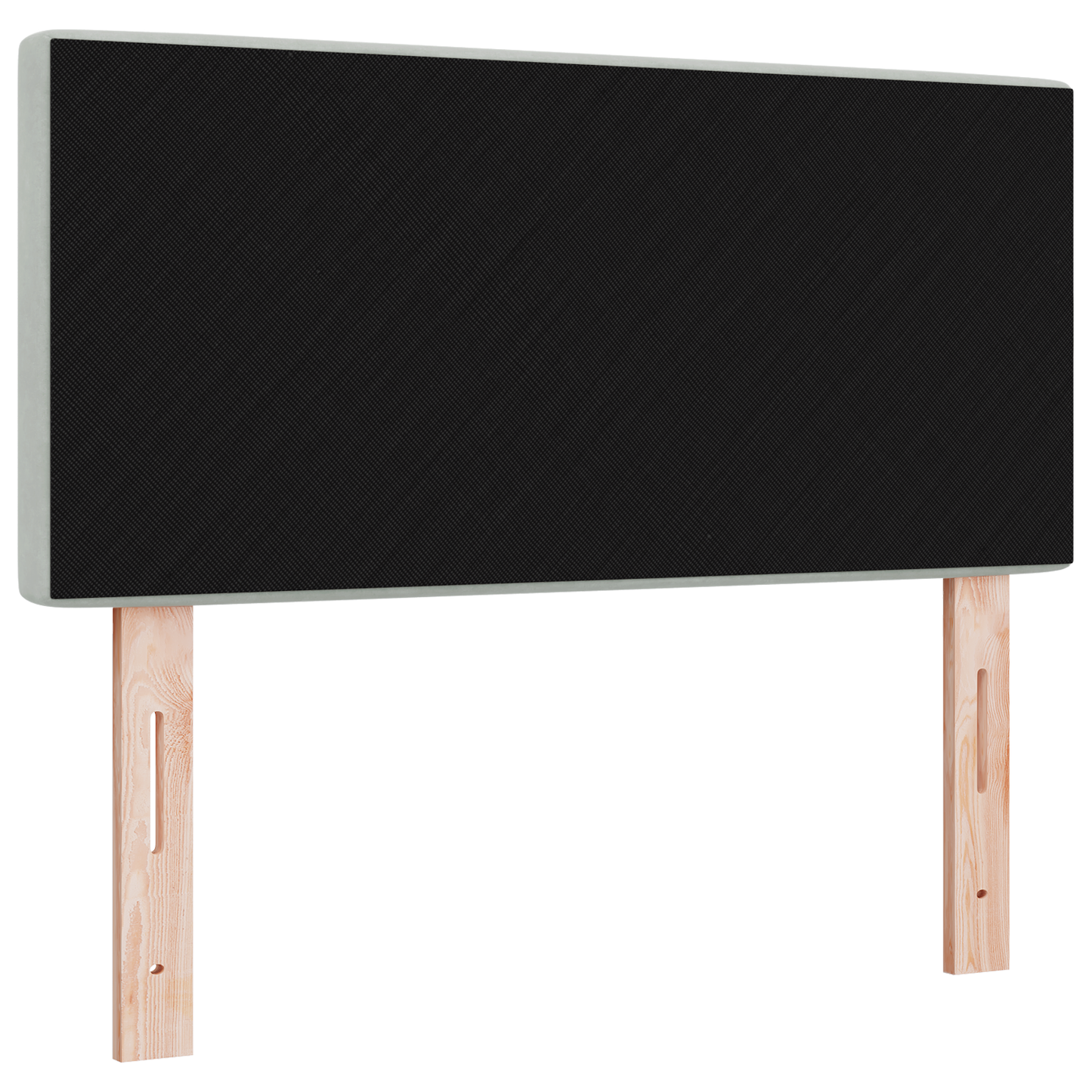Led Hovedgavl med Krystalknapper, Lysegrå, 100 Cm, Velour - billede 7