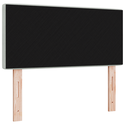 Led Hovedgavl med Krystalknapper, Lysegrå, 100 Cm, Velour - billede 7
