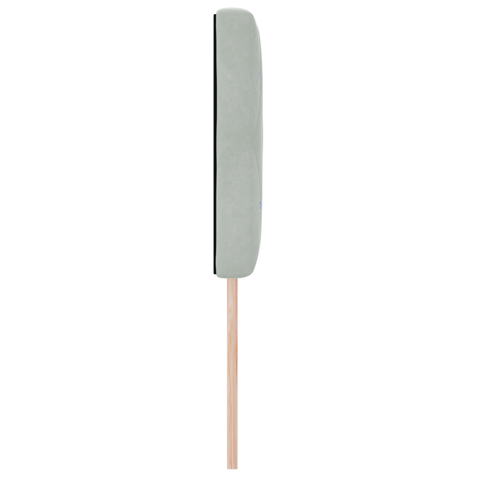 Led Hovedgærde med Krystalknapper, Puffet, Lys Grå 72 Cm Velour - billede 6