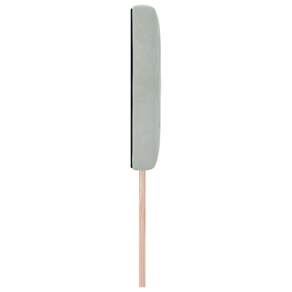 Led Hovedgærde med Krystalknapper, Puffet, Lys Grå 72 Cm Velour - billede 6