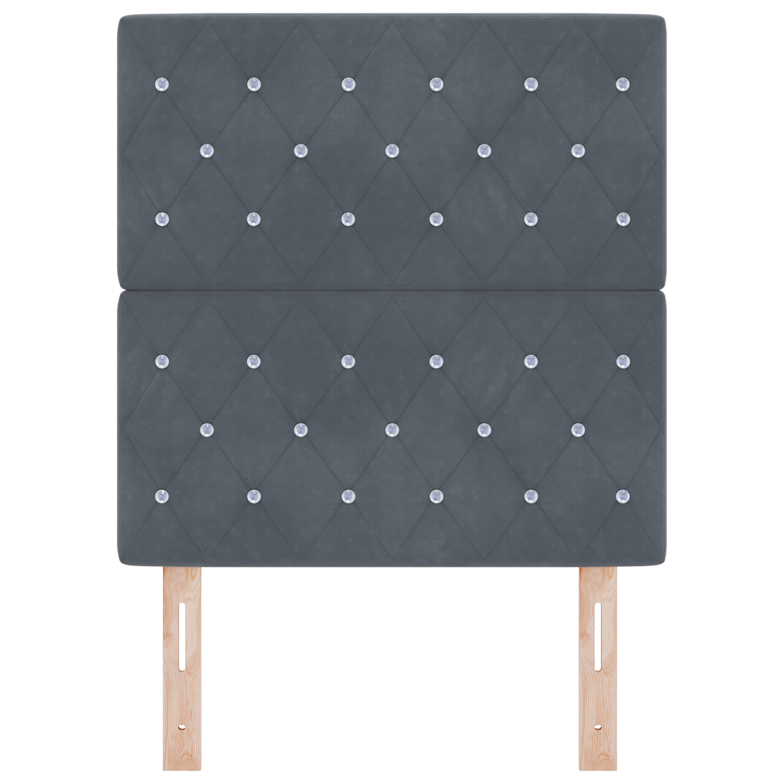 Led-headboard, Mørkegrå Fløjl, 80 Cm - billede 5