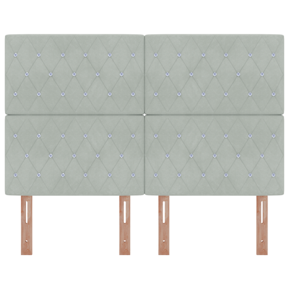 Led Hovedgavl, Lys Grå, 72 Cm, Velour - billede 5