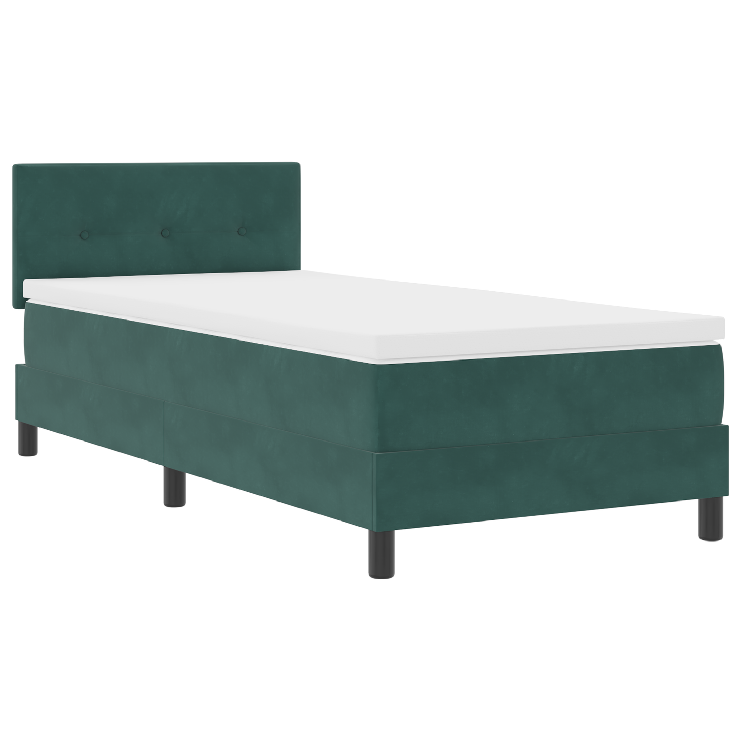 Boxmadras Seng Med Madras Med Madras Mørkegrøn 90 X 200 Cm Stof