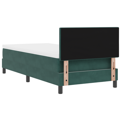 Boxmadras Seng Med Madras Med Madras Mørkegrøn 90 X 200 Cm Stof
