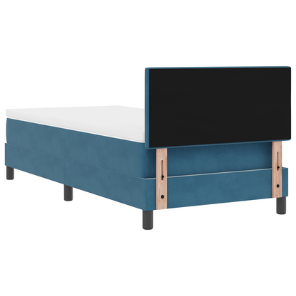 Boxmadras Seng Med Madras Med Madras Mørkeblå 90 X 200 Cm Stof