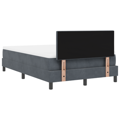 Boxmadras Seng Med Madras Med Madras Mørkegrå 120 X 200 Cm Stof