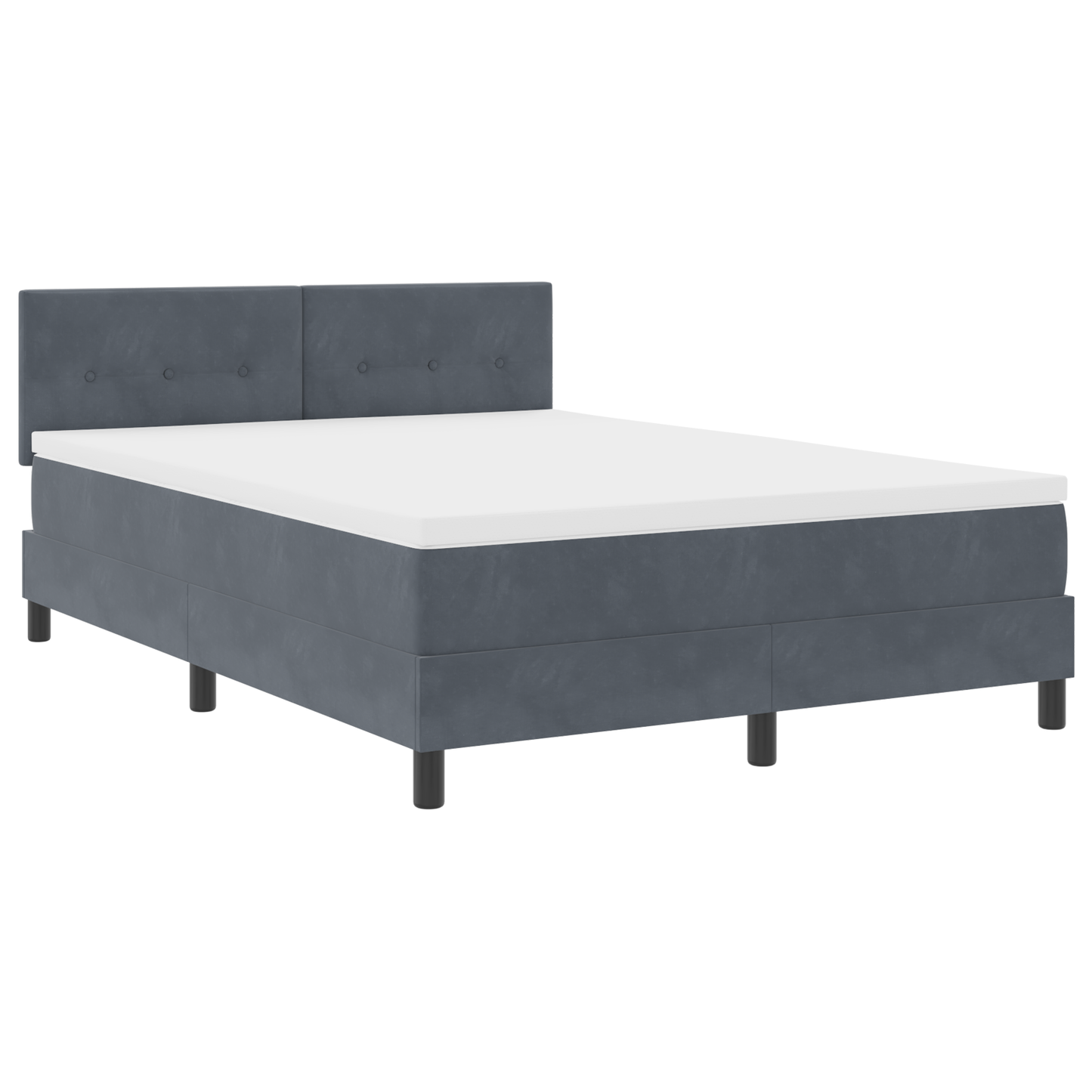 Boxmadras Seng Med Madras Med Madras Mørkegrå 140 X 190 Cm Stof