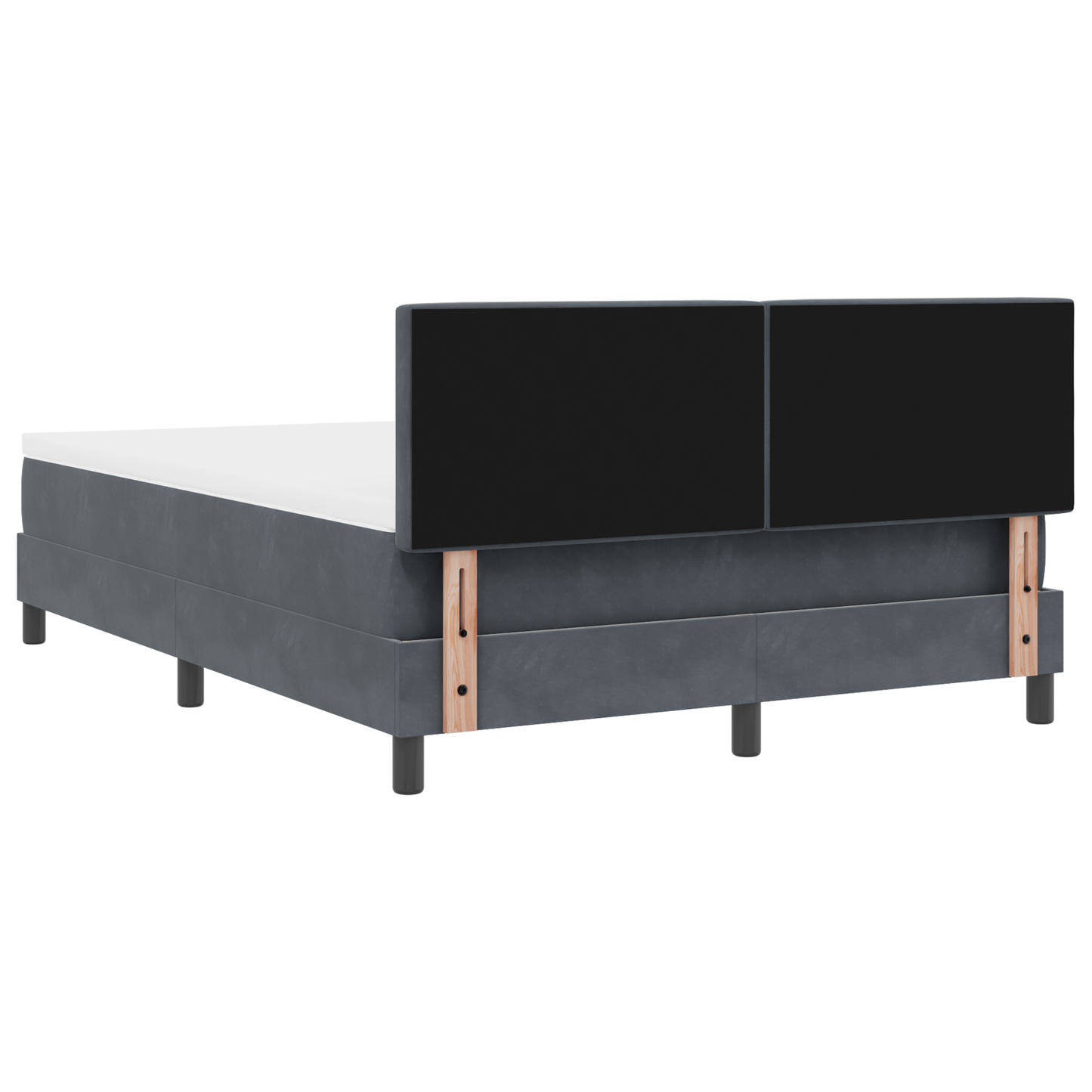 Boxmadras Seng Med Madras Med Madras Mørkegrå 140 X 190 Cm Stof