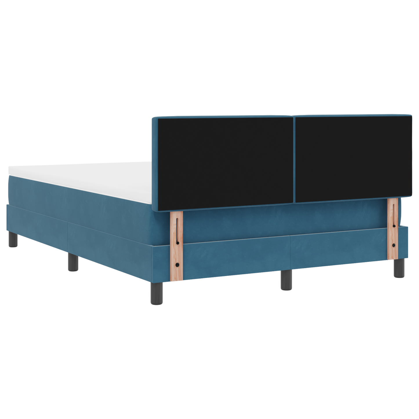 Boxmadras Seng Med Madras Med Madras Mørk Blå 140 X 190 Cm Stof