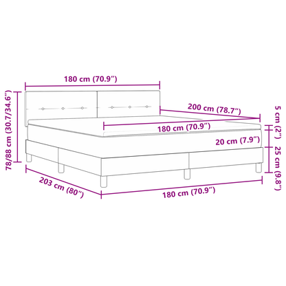 Boxmadras Seng Med Madras Mørkegrøn 180 X 200 Cm Stof