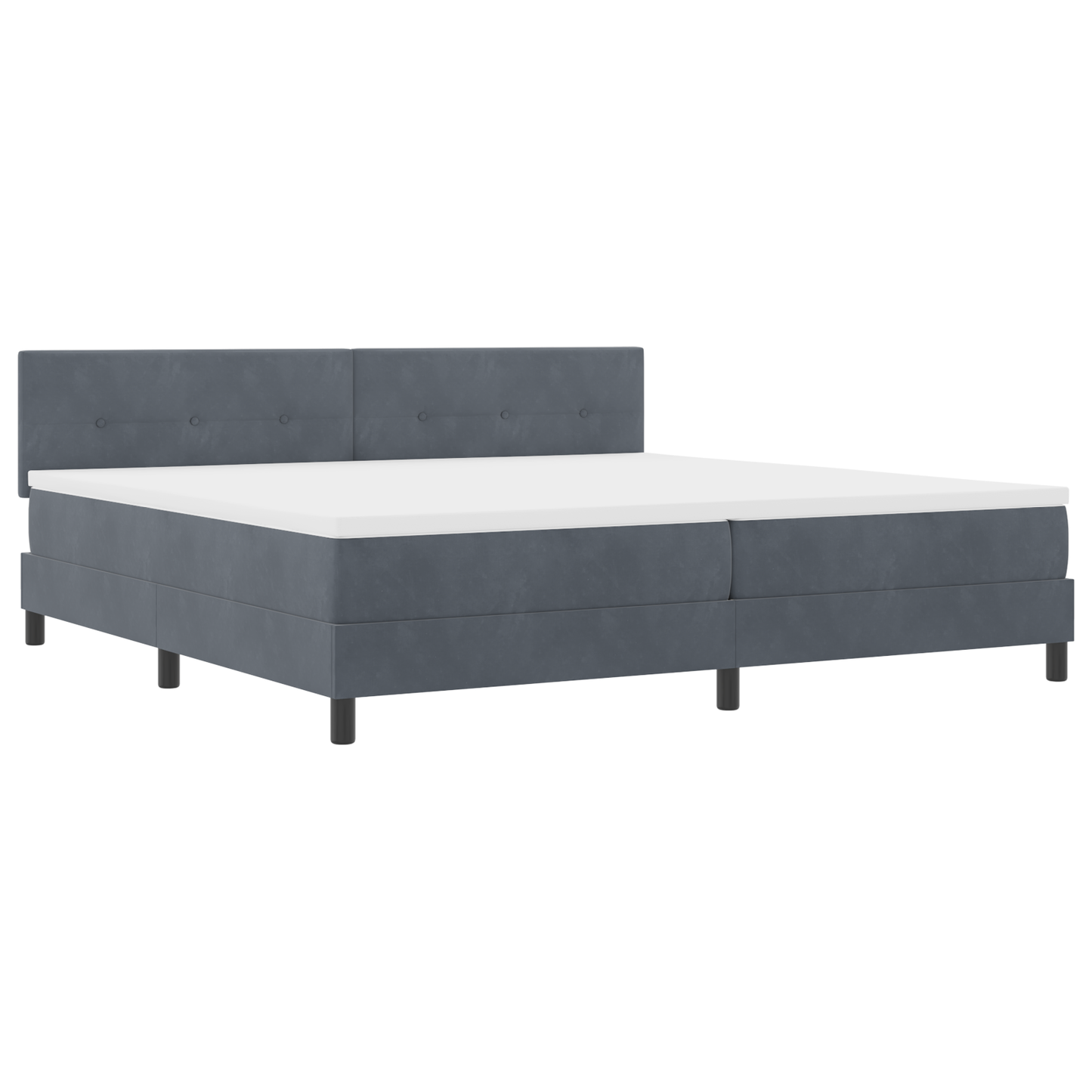 Boxmadras Seng Med Madras Med Madras Mørkegrå 200 X 200 Cm Stof
