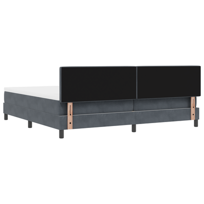 Boxmadras Seng Med Madras Med Madras Mørkegrå 200 X 200 Cm Stof
