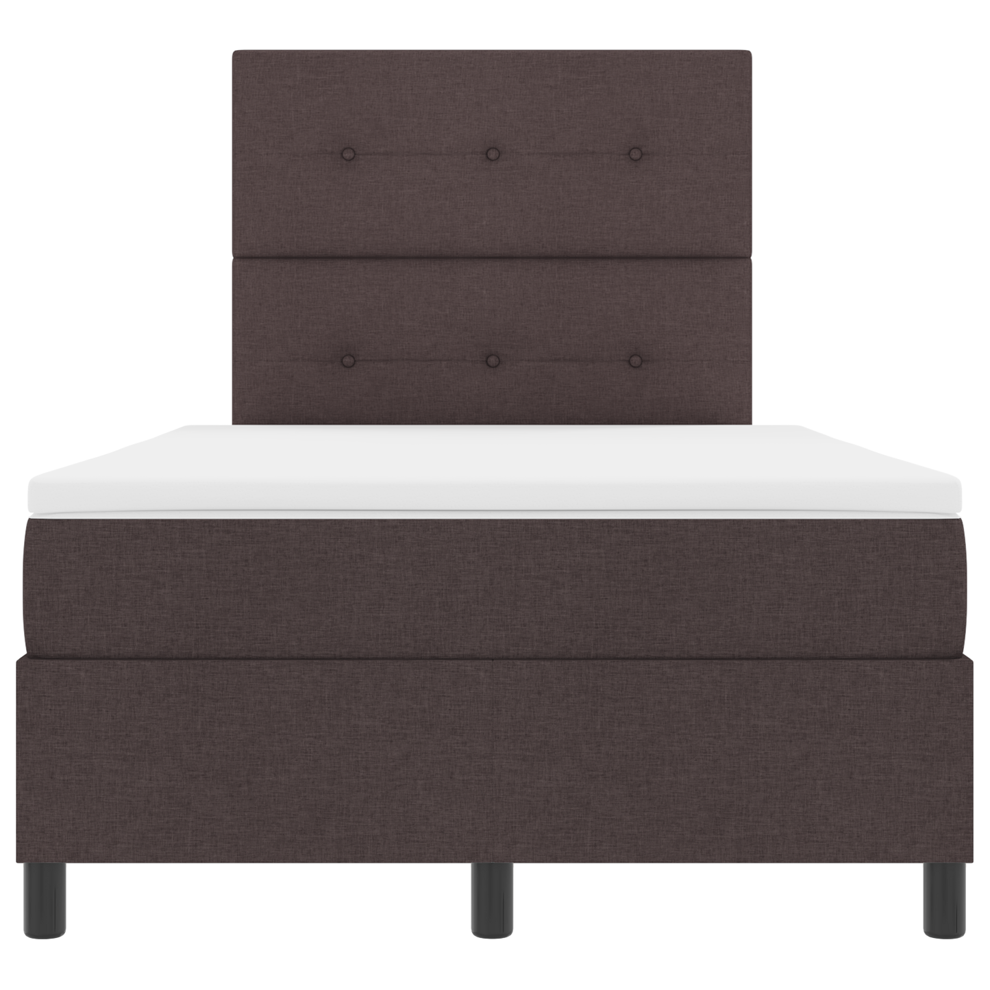 Box Spring Seng Med Madras Mørkebrun 120 X 200 Cm Stof