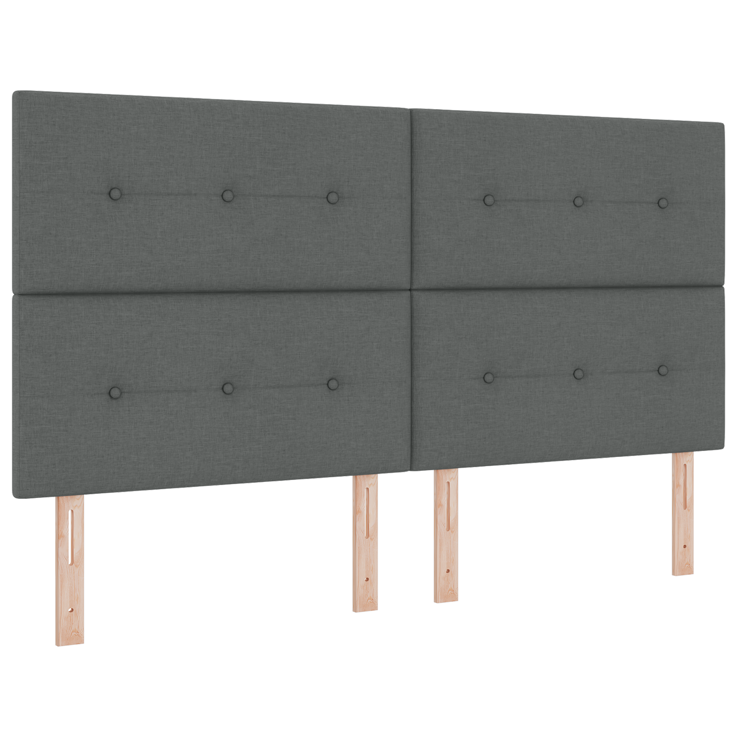 Box Spring Seng Med Madras Mørkegrå 180 X 200 Cm Stof