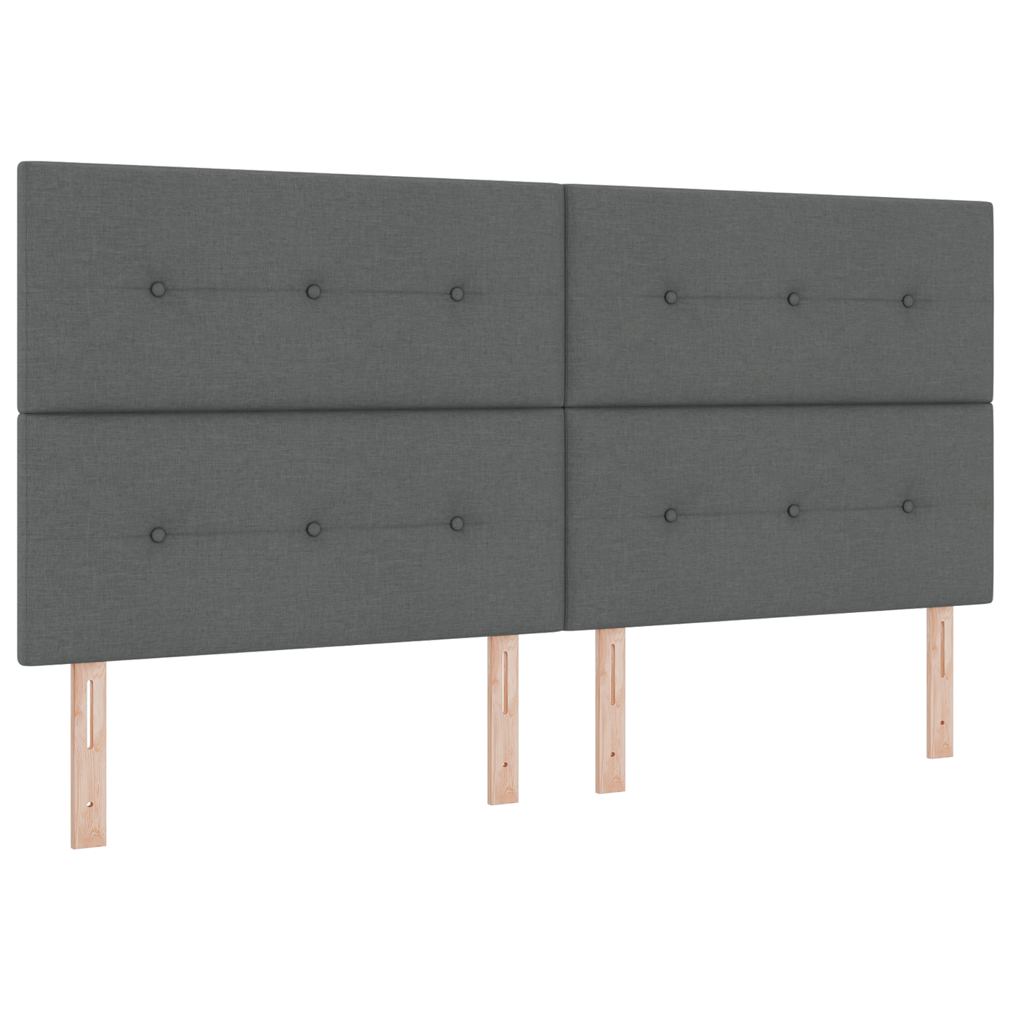Box Spring Seng Med Madras Mørkegrå 200 X 200 Cm Stof