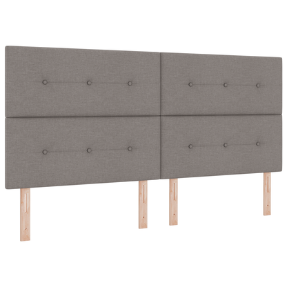 Box Spring Seng Med Madras Gråbrun 200 X 200 Cm Stof
