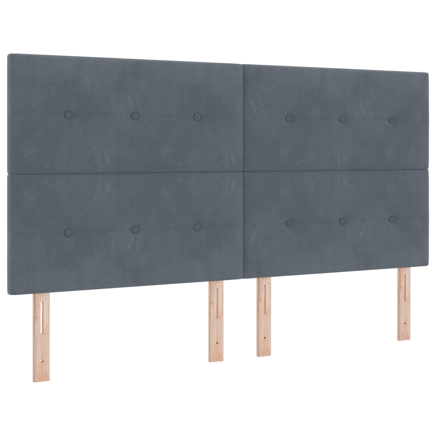 Box Spring Seng Med Madras Mørkegrå 180 X 200 Cm Fløjl