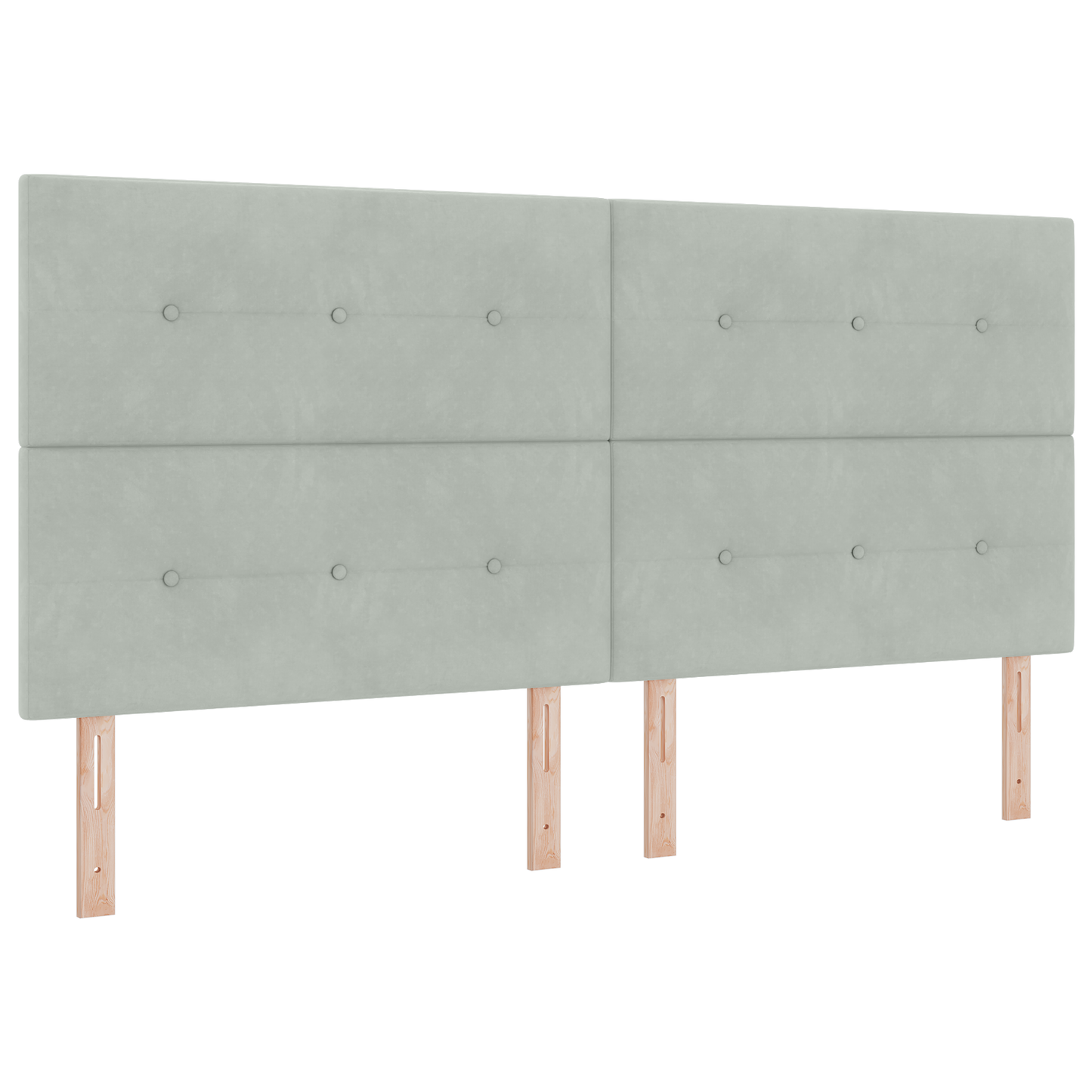 Box Spring Seng Med Madras Lysegrå 200 X 200 Cm Fløjl