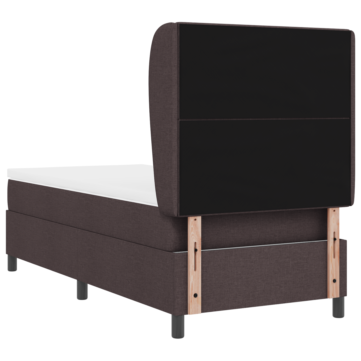 Box Spring Seng Med Madras Mørkebrun 100 X 200 Cm Stof