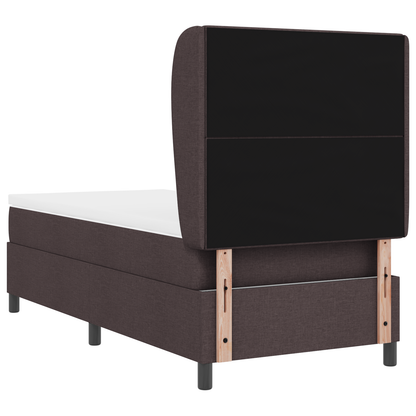 Box Spring Seng Med Madras Mørkebrun 100 X 200 Cm Stof