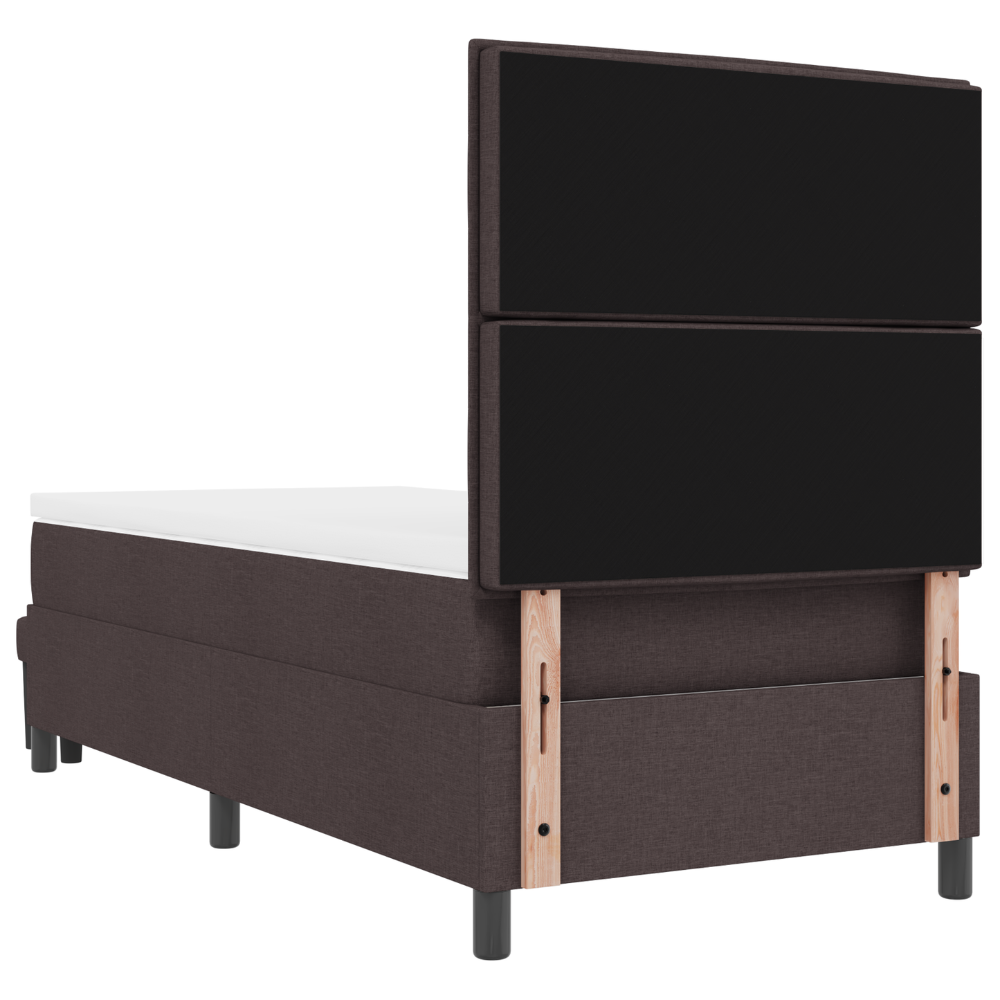 Box Spring Seng Med Madras Mørkebrun 90 X 200 Cm Stof