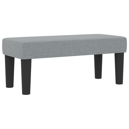 Box Spring Seng Med Madras Lysegrå 100 X 200 Cm Stof