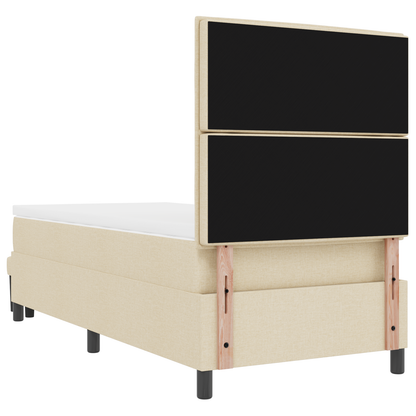 Box Spring Seng Med Madras Creme 100 X 200 Cm Stof