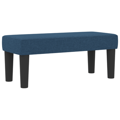 Box Spring Seng Med Madras Med Hovedgærde Blå 90 X 200 Cm Stof
