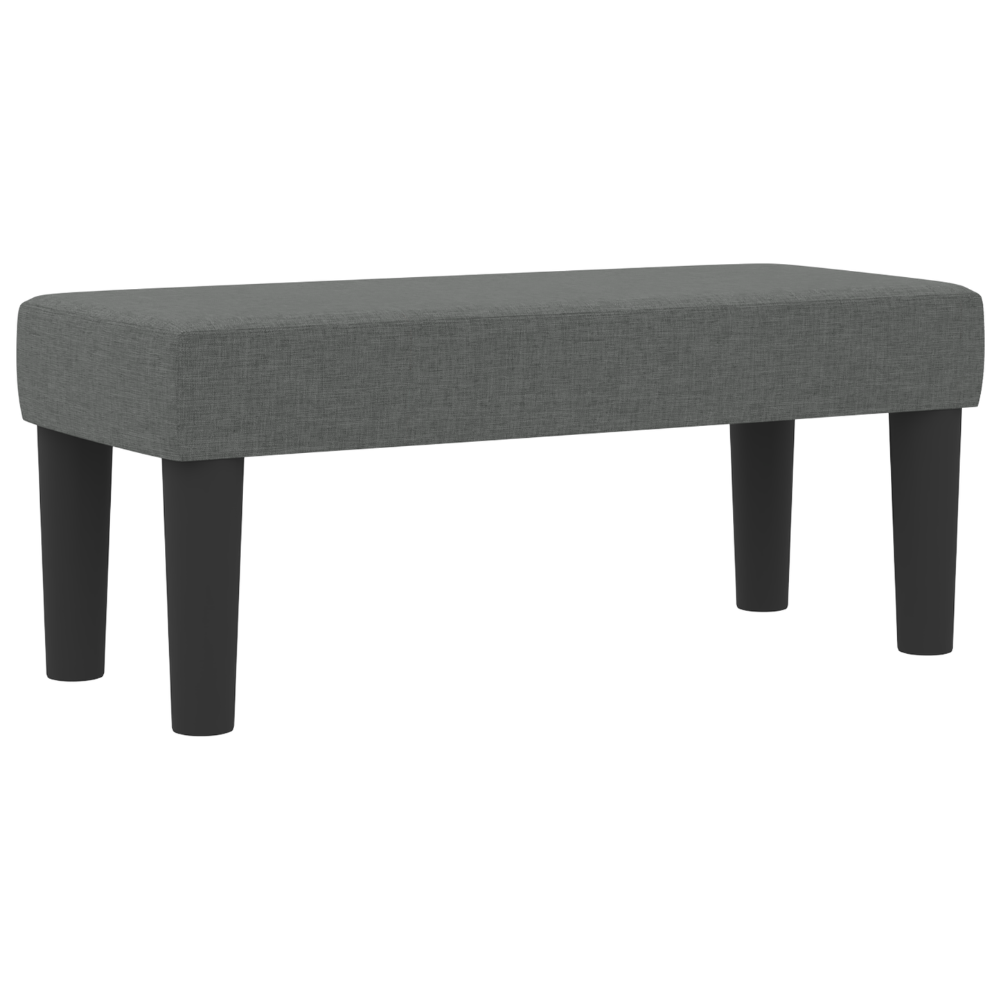 Box Spring Seng Med Madras & Bænk Mørkegrå 100X200 Cm Stof