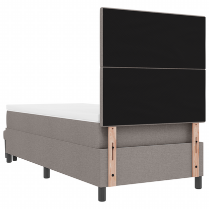 Box Spring Seng Med Madras Gråbrun 100 X 200 Cm Stof