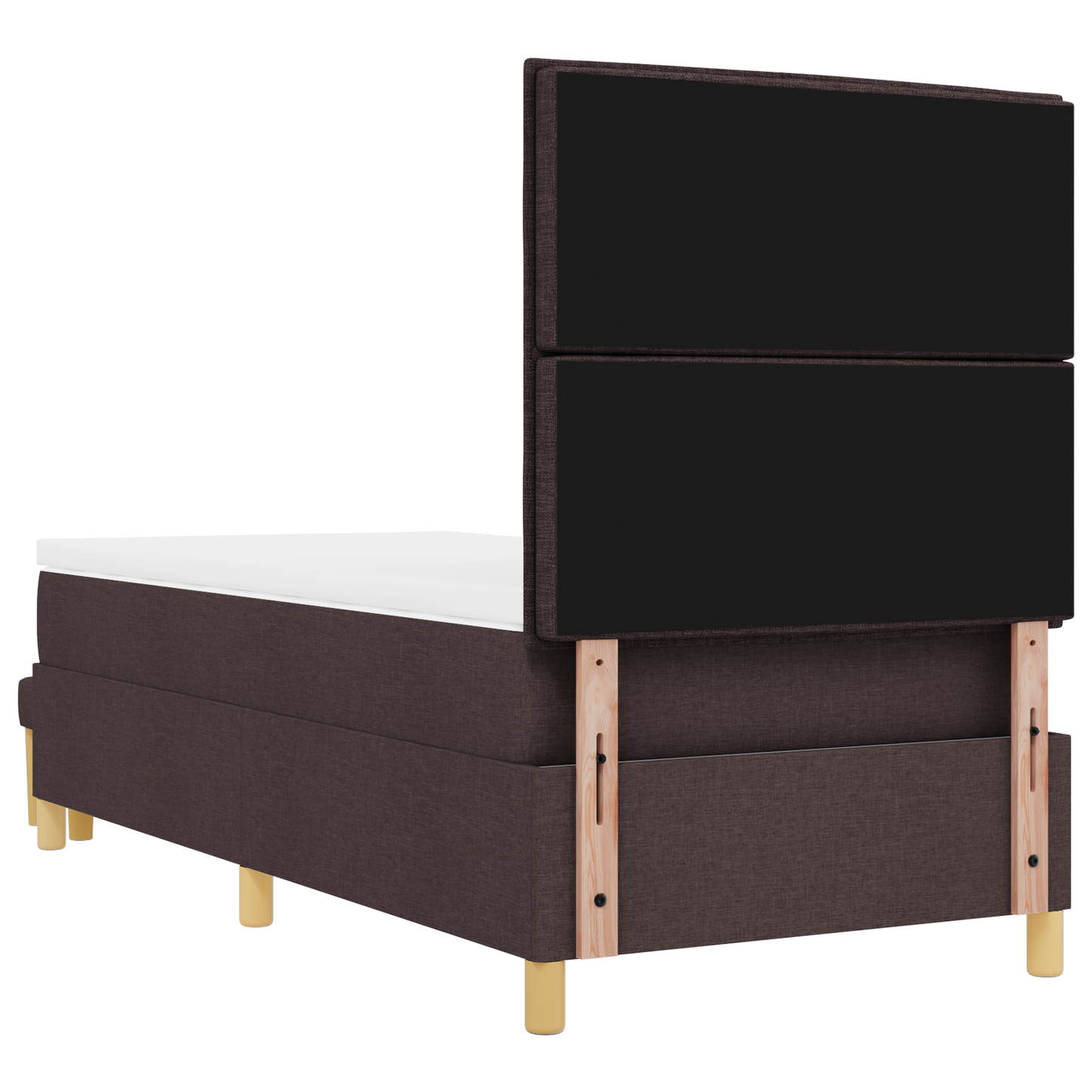 Box Spring Seng Med Madras Mørk Brun 90 X 200 Cm Stof