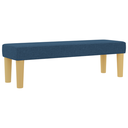 Box Spring Seng Med Madras Med Hovedgærde Blå 120 X 200 Cm Stof